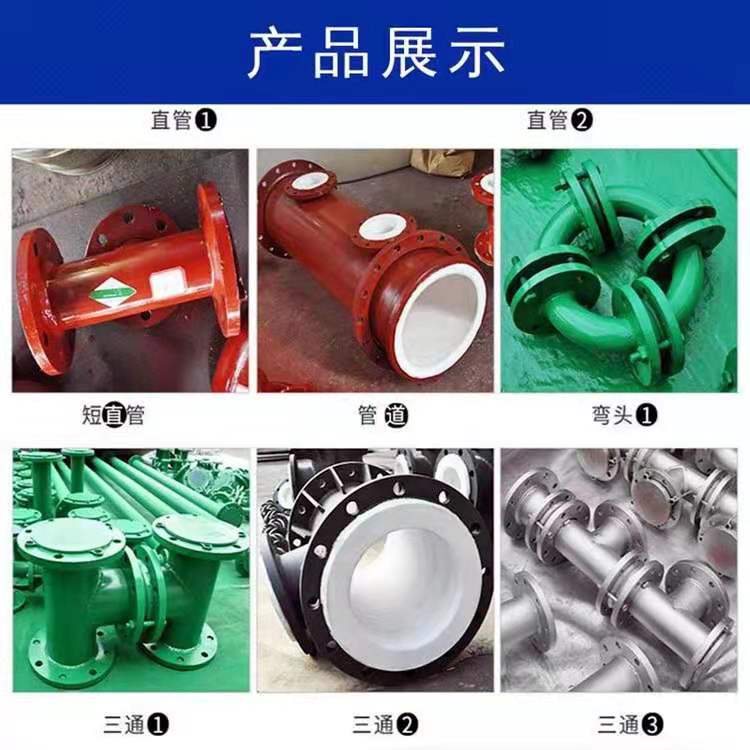 化工電廠(chǎng)碳鋼襯四氟管道 內(nèi)襯PTFE 襯膠彎頭大小頭無(wú)縫管